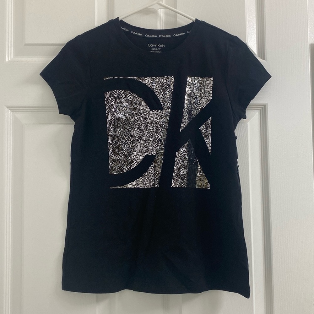Calvin Klein Sequin Black Top